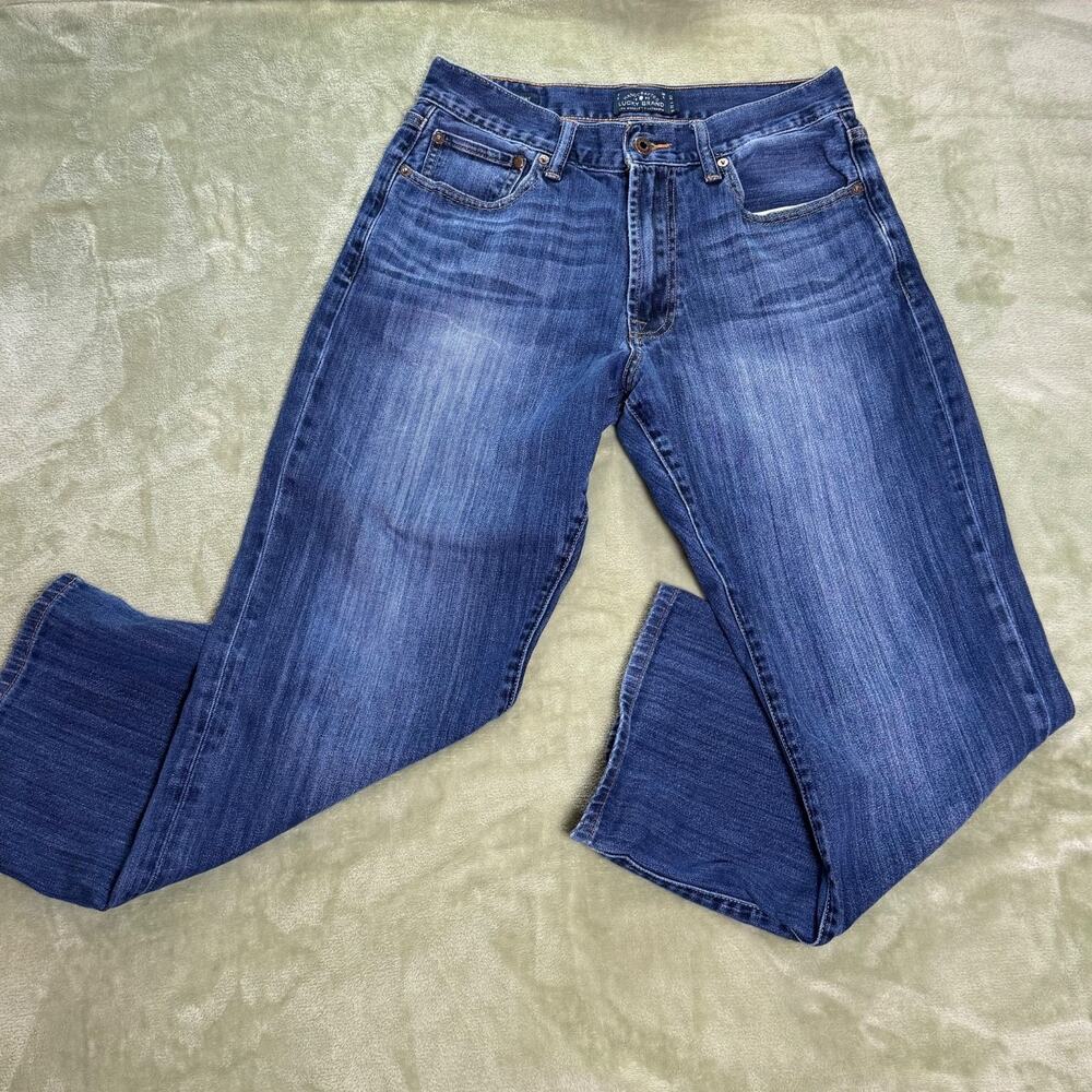 Lucky Brand 181 Relaxed Straight Stretch Jeans Medium Wash Mens 30x30